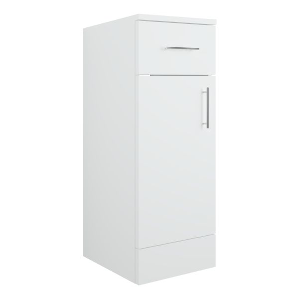 Scene 300mm 1 Drawer 1 Door Base Unit - White Gloss