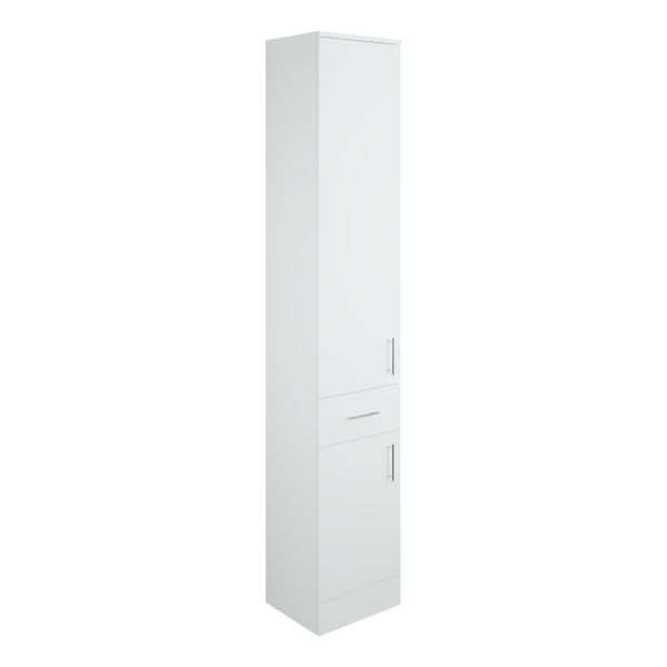 Scene 350mm 2 Door 1 Drawer Tall Unit - White Gloss