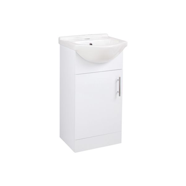 Scene 450mm Basin Unit & Basin - White Gloss
