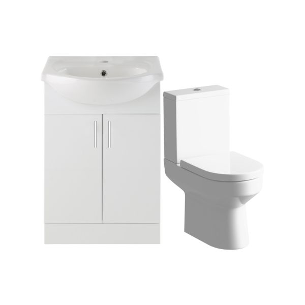 Scene 550mm Vanity & C/C Toilet Pack