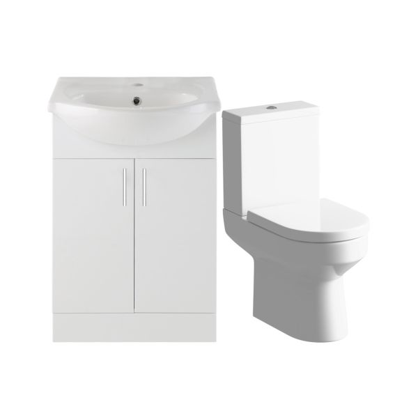 Scene 650mm Vanity & C/C Toilet Pack