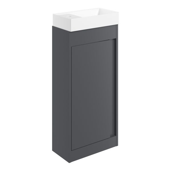 Sentia 410mm Floor Standing Unit Inc. Basin - Matt Graphite Grey