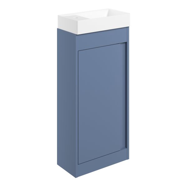 Sentia 410mm Floor Standing Unit Inc. Basin - Matt Misty Blue