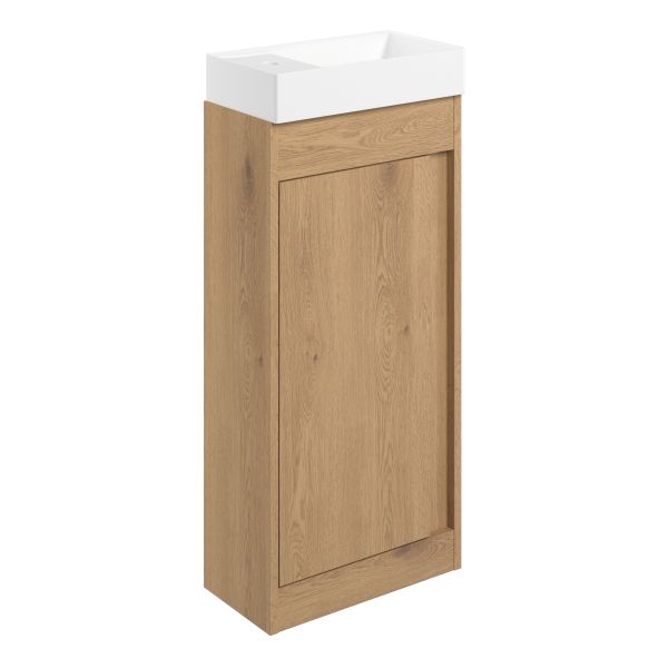 Sentia 410mm Floor Standing Unit Inc. Basin - Seville Oak