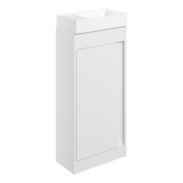 Sentia 410mm Floor Standing Unit Inc. Basin - White Gloss