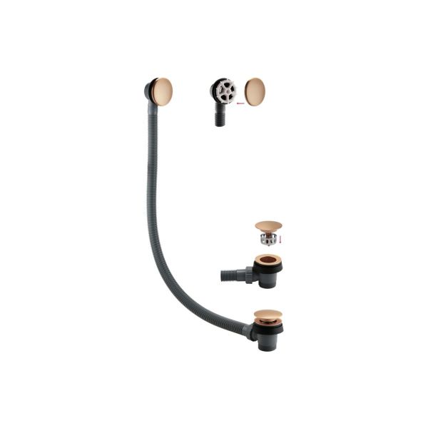 Sprung Bath Waste & Overflow - Brushed Bronze