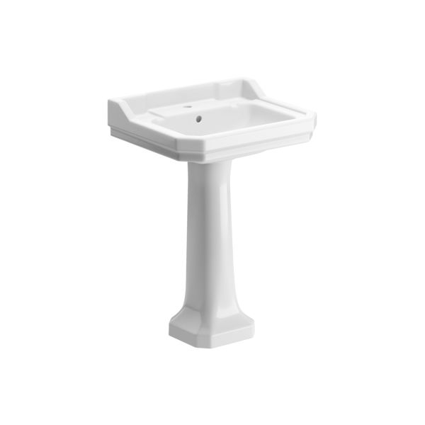Starlene 600x500mm 2TH Basin & Full Pedestal