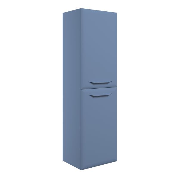Tregaron 400mm Wall Hung 2 Door Midi Boy Unit - Matt Misty Blue