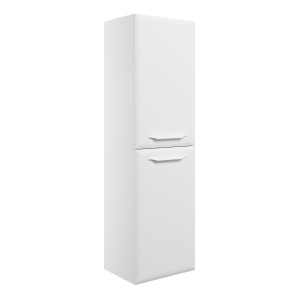Tregaron 400mm Wall Hung 2 Door Midi Boy Unit - Matt White