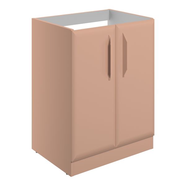 Tregaron 600mm Floor Standing 2 Door Basin Unit (No Top) - Matt Apricot