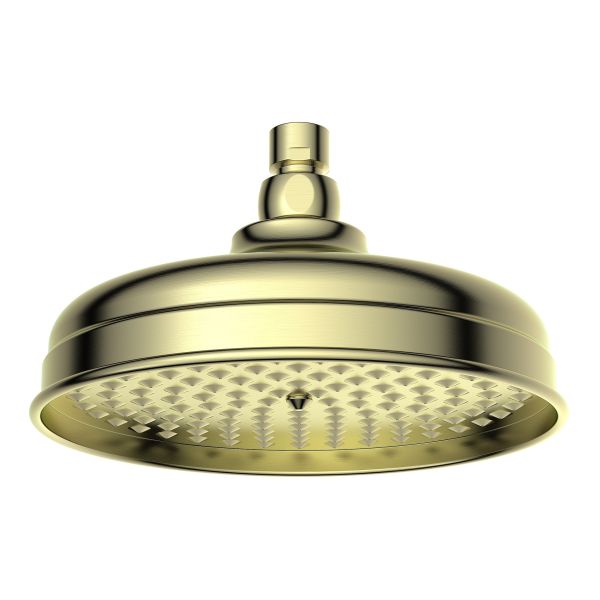 Verona 200mm Round Traditional Showerhead - Brushed Brass