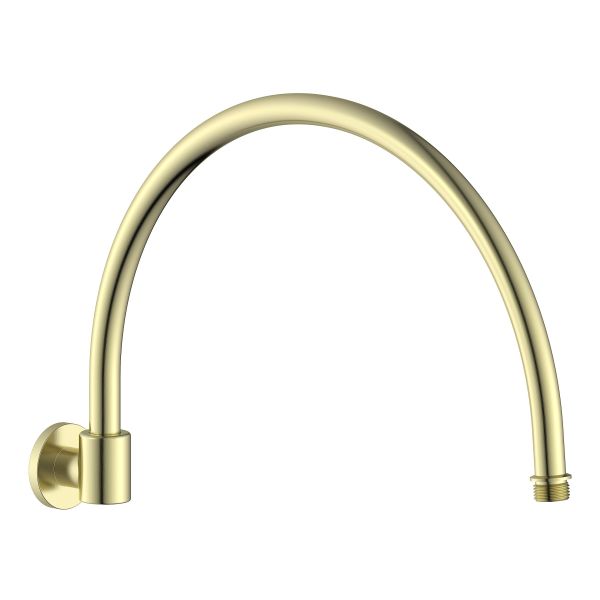 Verona 365mm Traditional Round Shower Arm - Brushed Brass