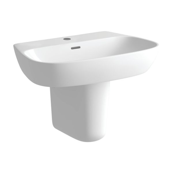 Viviana 600x400mm 1TH Basin & Semi Pedestal