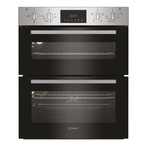 Indesit DUI 10D IX Built Under Double Electric Oven - St/Steel