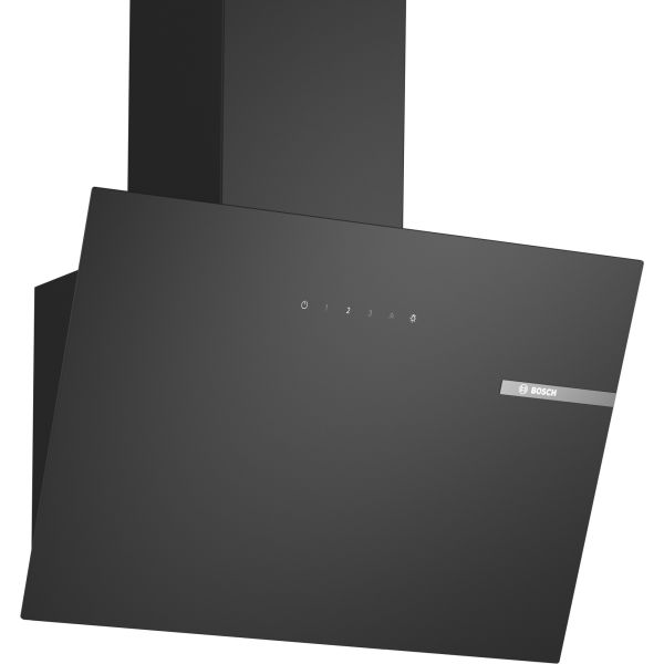 Bosch Series 2 DWK65DK60B 60cm Chimney Hood - Black Glass