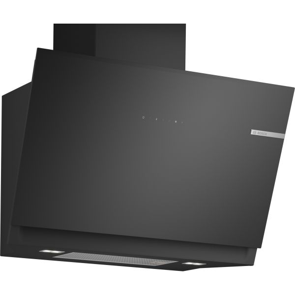 Bosch Series 6 DWK81AN60B 80cm Angled Chimney Hood - Black Glass