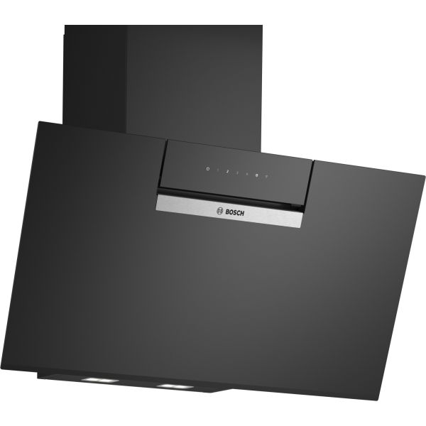 Bosch Series 4 DWK87FN60B 80cm Angled Chimney Hood - Black Glass