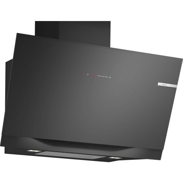 Bosch Series 8 DWK91LT60B 90cm Angled Chimney Hood - Black Glass