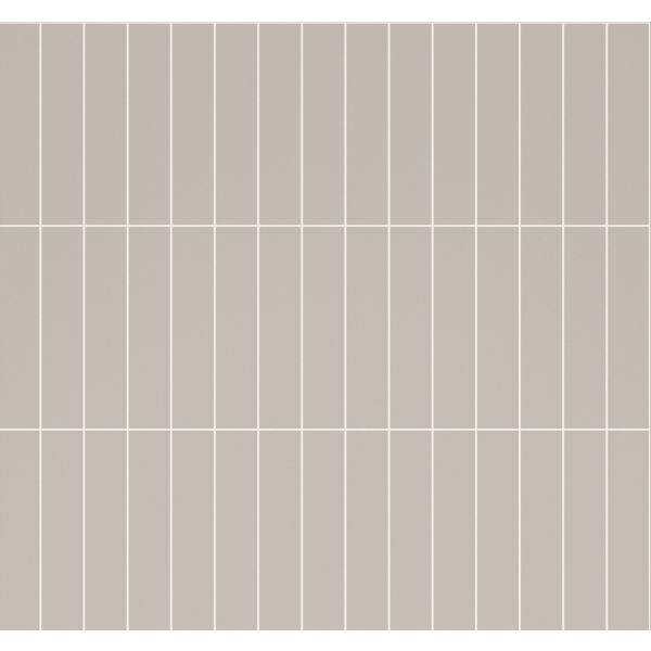 Fibo 4x20cm Vertical Tile 600x900mm Splashback - Warm Grey (Pk/2)