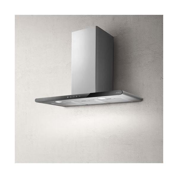 Elica Galaxy LED 80cm Chimney Hood - St/Steel & Black Glass