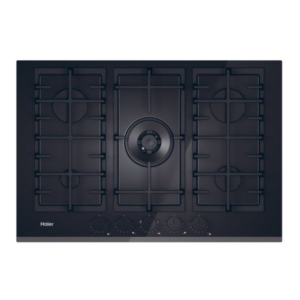 Haier HAVG75TBBP 75cm Gas on Glass Hob - Black
