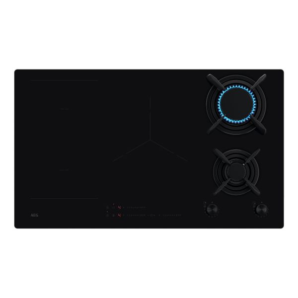 AEG HDB95623NB 90cm Induction & Gas Hob - Black