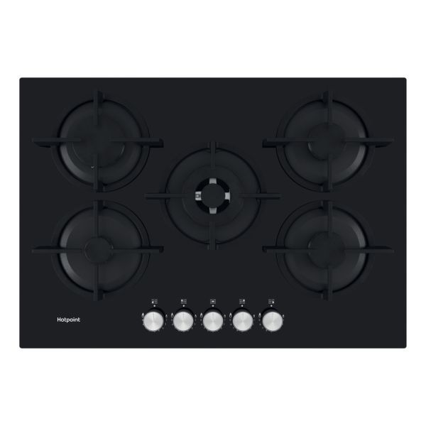 Hotpoint HGS 72S BK 75cm Gas on Glass Hob - Black
