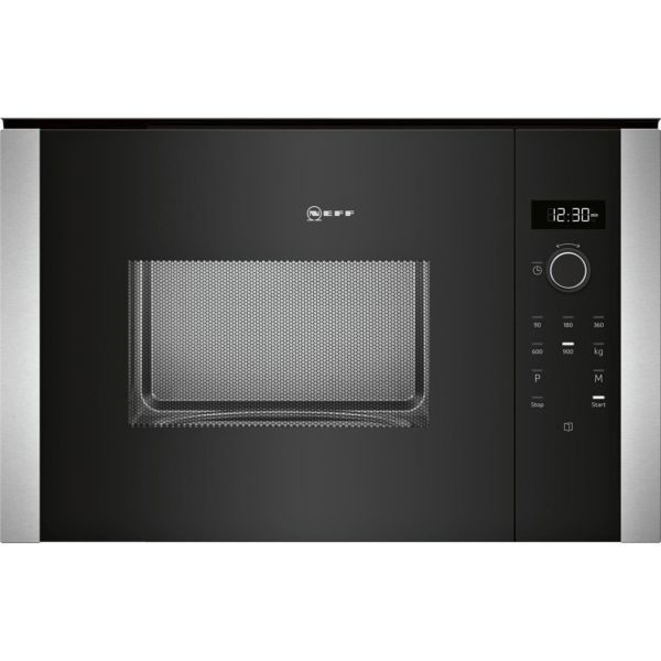 Neff N50 HLAWD53N0B 900W Microwave - Black w/Steel Trim