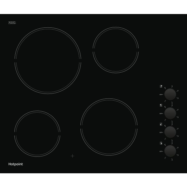 Hotpoint HR 620 R H 60cm Ceramic Hob - Black