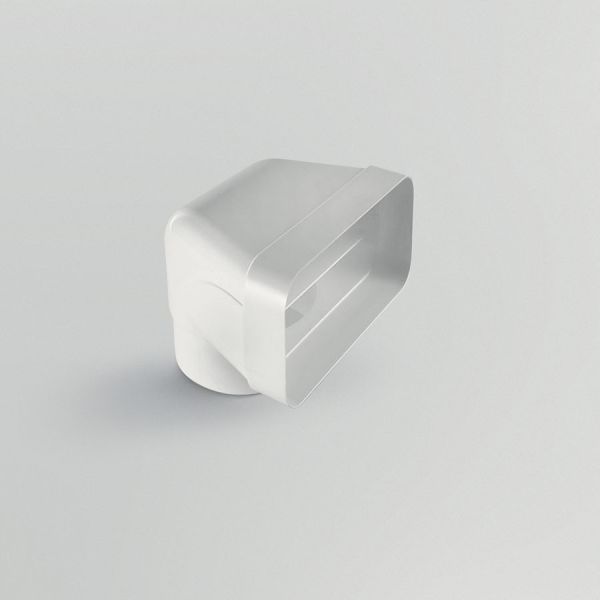 Elica 150mm Round-to-Rectangular 90° Bend Vertical Fitting
