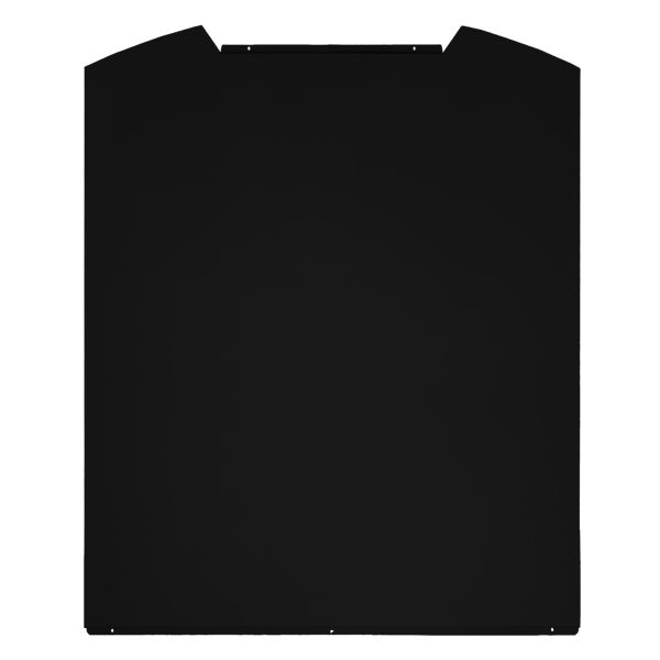 Prima LES101 60cm Curved Glass Glass Splashback - Ebony Black