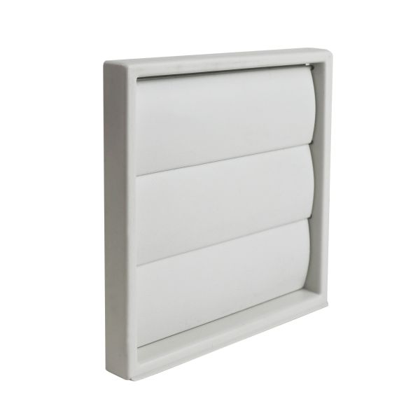 Manrose 100mm Gravity Shutter Dual Fitting Grille - White