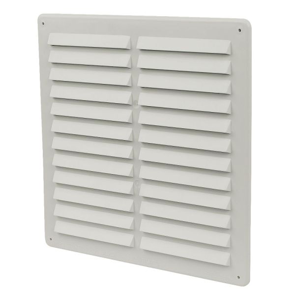 Manrose 250mm Fixed Louvre Vent - White