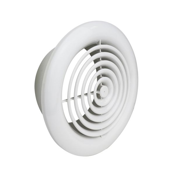 Manrose 100mm Internal Circular Grille - White