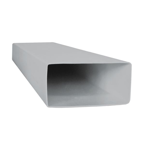 Manrose 150 x 70mm Rectangular Flat Channel Ducting (1m) - Grey