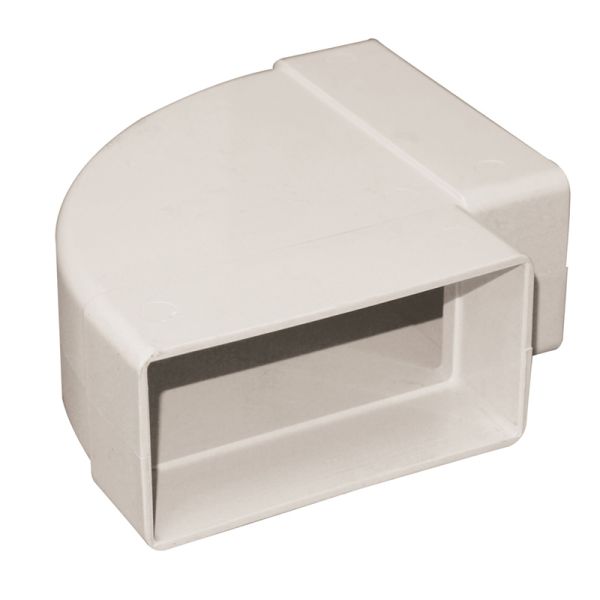 Manrose 204 x 60mm Rectangular Horizontal 90° Bend - White