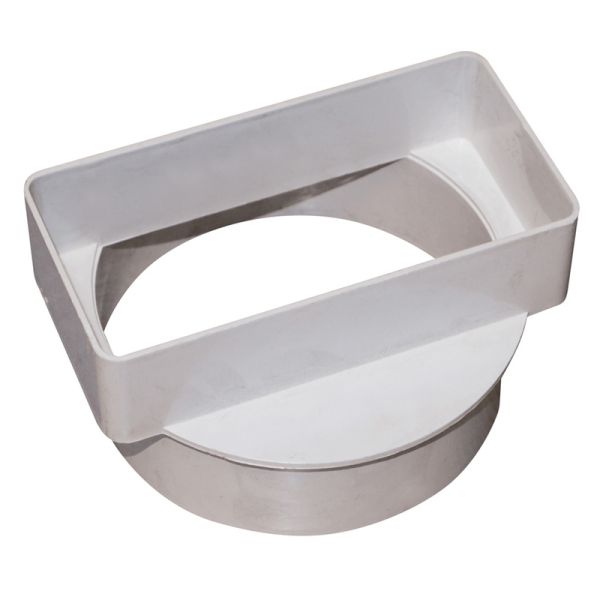 Manrose 100mm to 110 x 54mm Female Round to Rectangular Adaptor - White