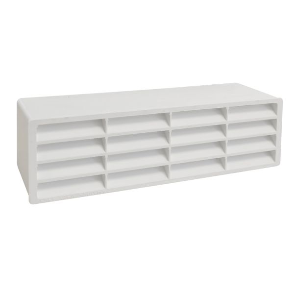 Manrose 110 x 54mm Slimline Airbrick Horizontal Louvre - White