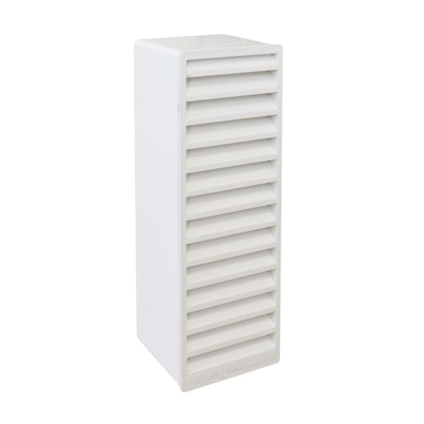 Manrose 204 x 60mm Slimline Airbrick Vertical Louvre - White