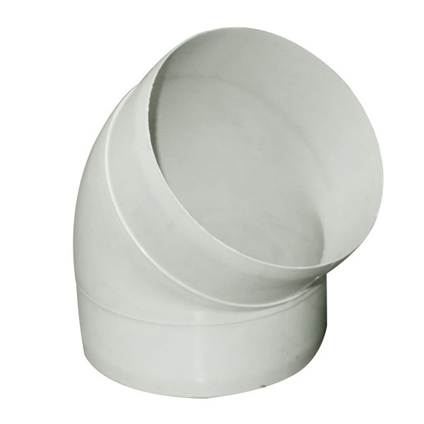 Manrose 100mm Round 45° Pipe Bend - White