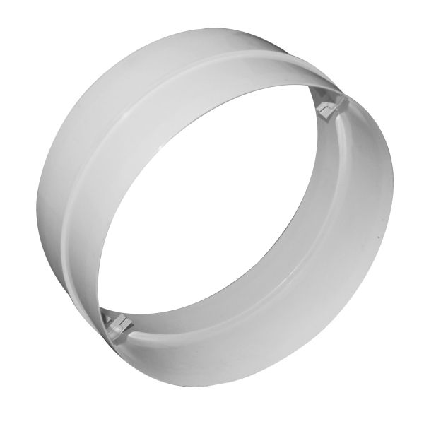 Manrose 100mm Round Pipe Connector - White