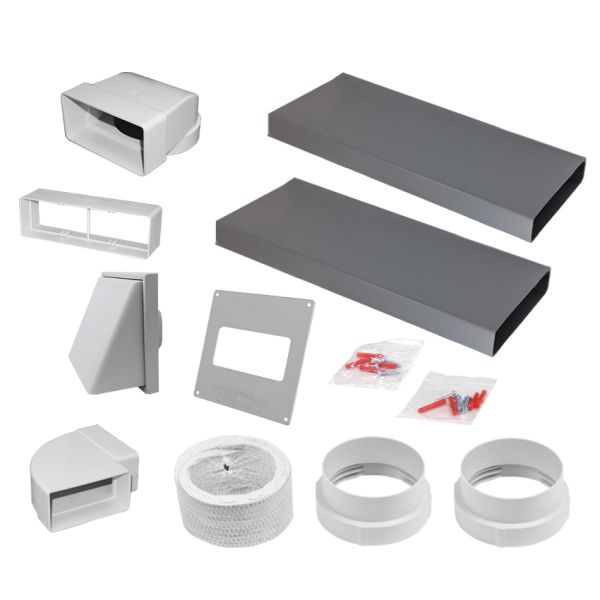 Manrose 100mm x 3m Flat Channel Ducting Kit