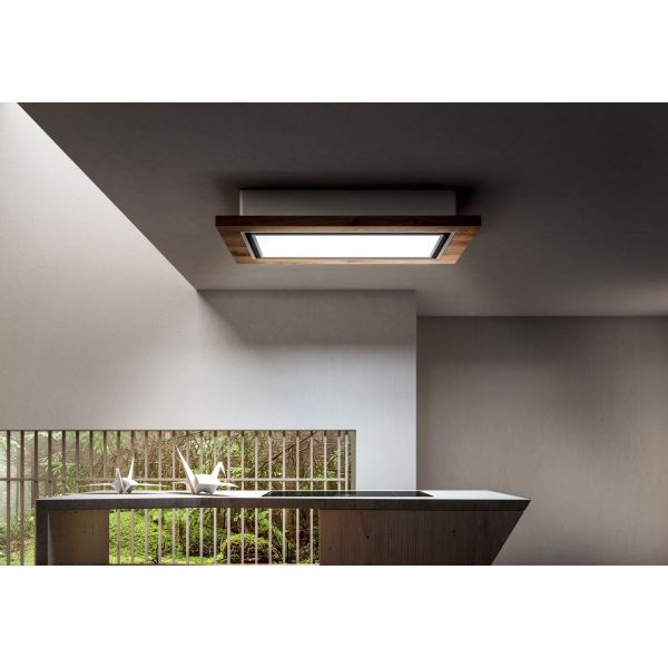 Elica Lullaby@ 120cm Ceiling Hood (Ducting) - Natural Wood