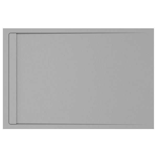 30mm Linear Slate 1400x800mm Rectangular Tray & Waste - Grey