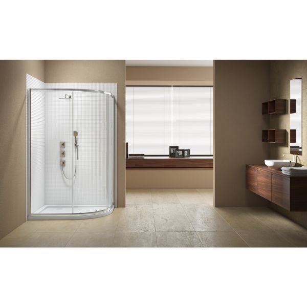 Merlyn Vivid Sublime Chrome 1 Door Offset Quadrants 