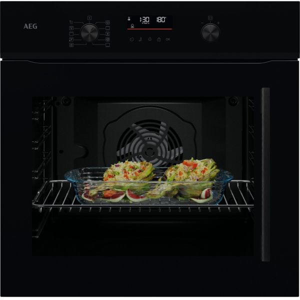 AEG NBU5P401LB Single Pyrolytic Oven (LHH) - Black