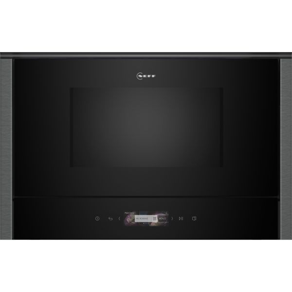 Neff N70 NL4WR21G1B B/I 900W Microwave - Black w/Graphite Trim