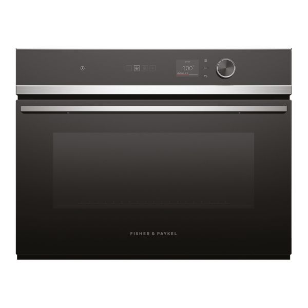 Fisher & Paykel Series 7 OS60NDLX1 18 Function Compact Steam Oven - Black & St/Steel