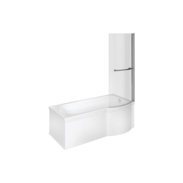 Monaco P Shape 1700x850x560mm 0TH Shower Bath Pack (RH)