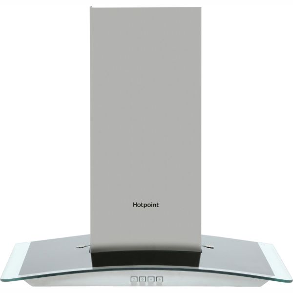 Hotpoint PHGC6.4FLMX 60cm Curved Glass Chimney Hood - St/Steel